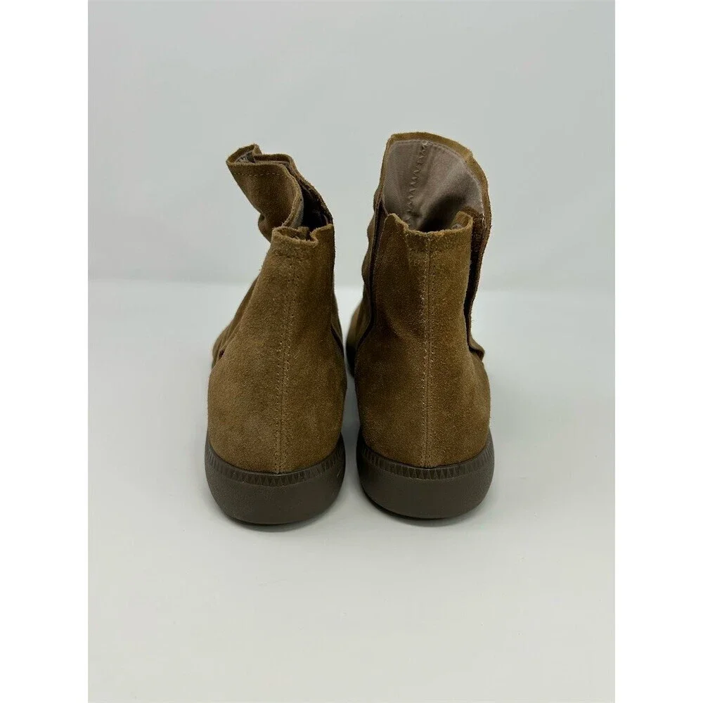 Munro Scout Womens Ankle Bootie Tobacco Brown Suede Comfort Wedge Size 11